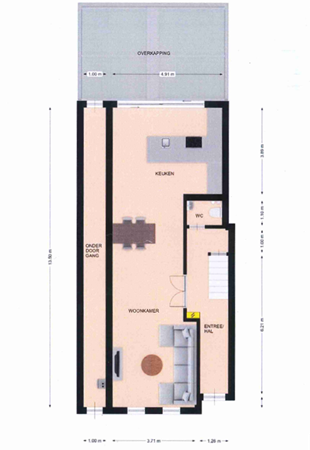Floorplan - Veldkuilstraat 28, 6462 BD Kerkrade